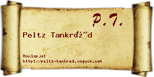Peltz Tankréd névjegykártya